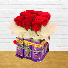 Roses With Chocolate Combo